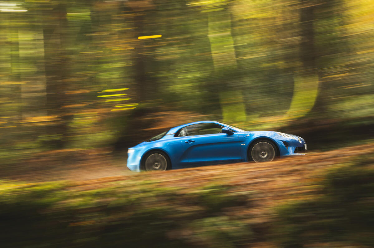 Alpine A110 winter woods 2