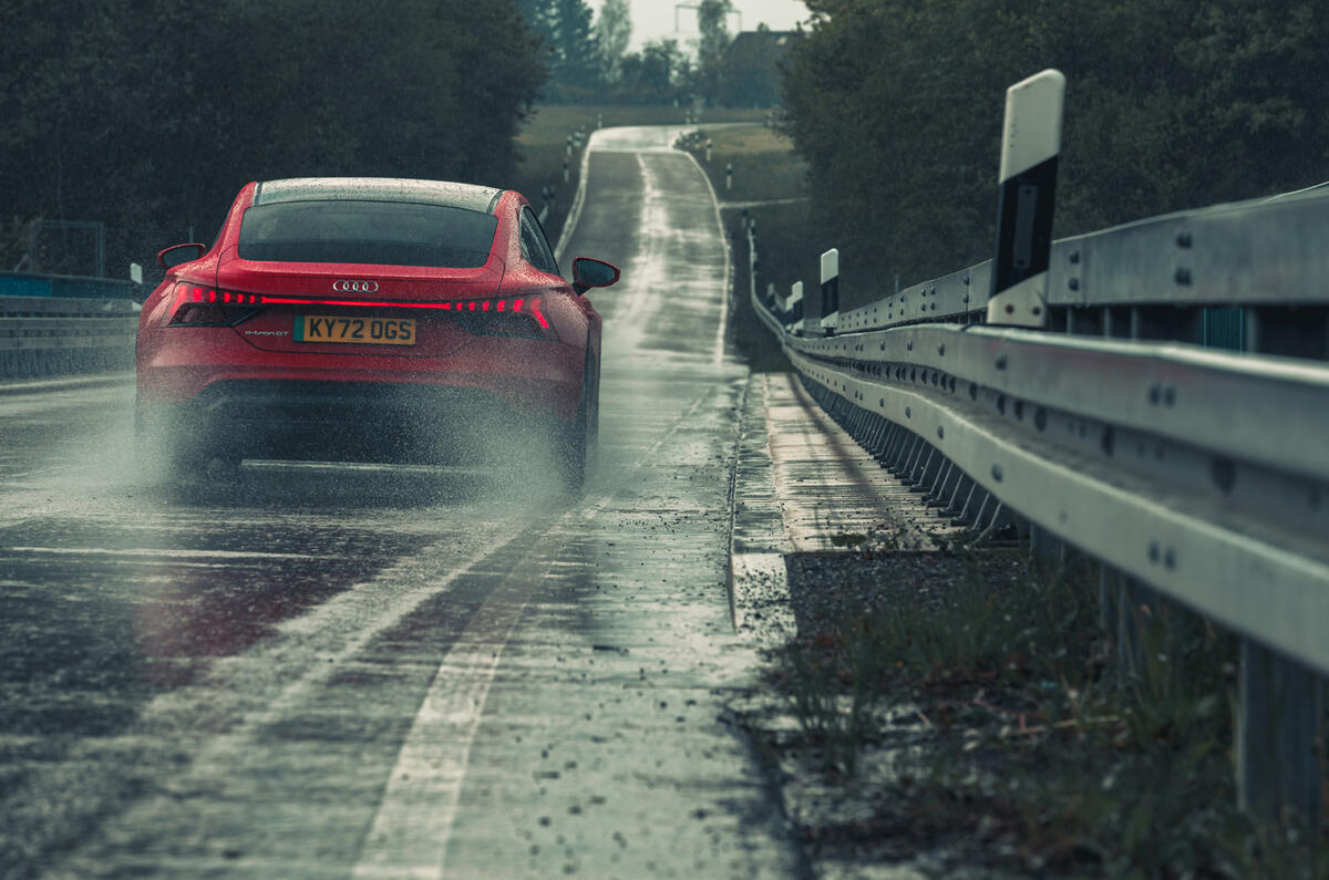 Audi E tron GT through water