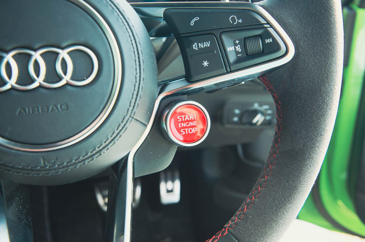 Audi TT RS start button
