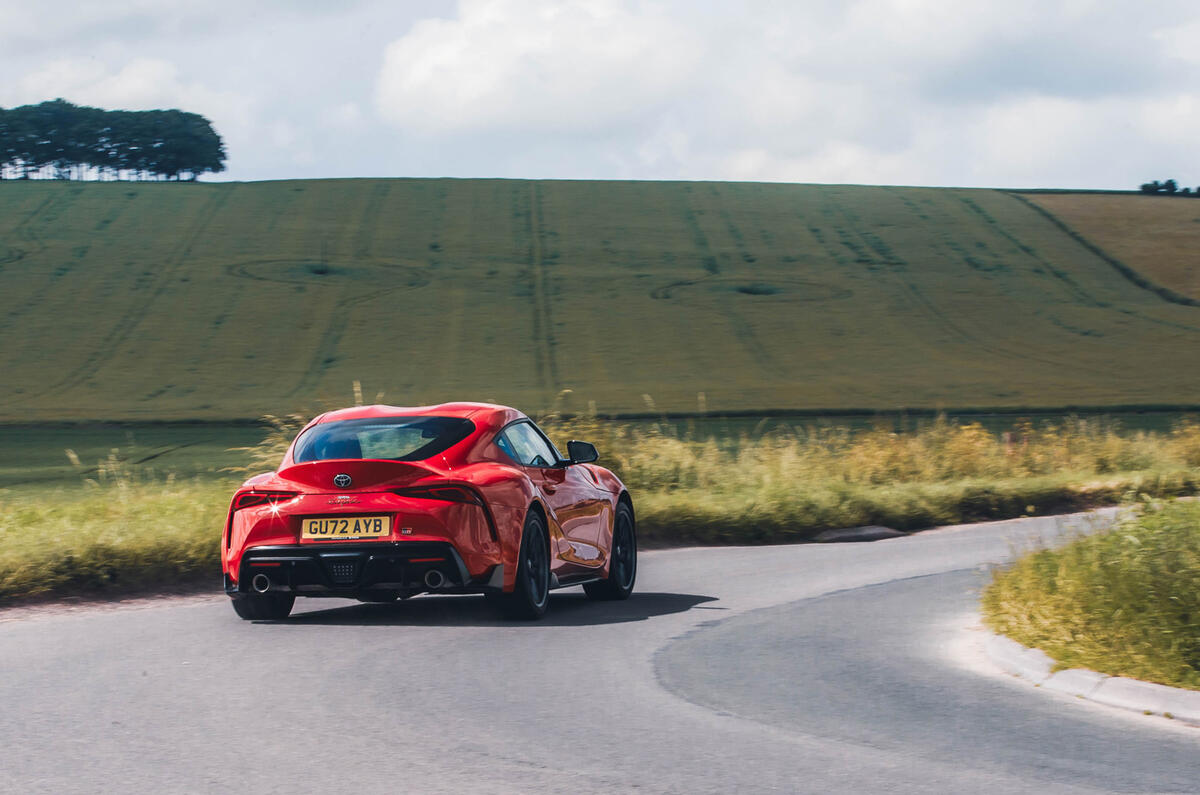 GR SUpra cornering from distance