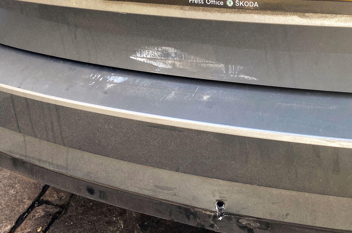 Skoda rear-end damage