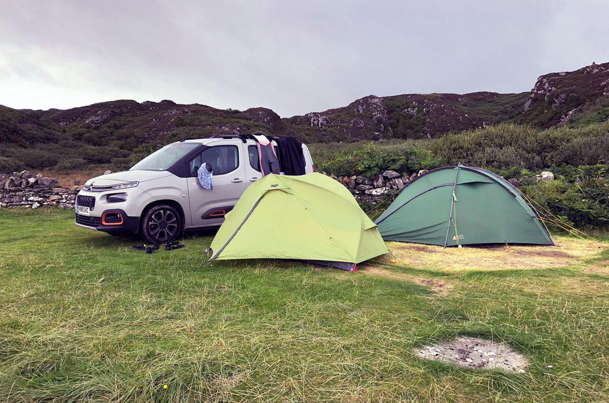 Berlingo in Scotland - tent