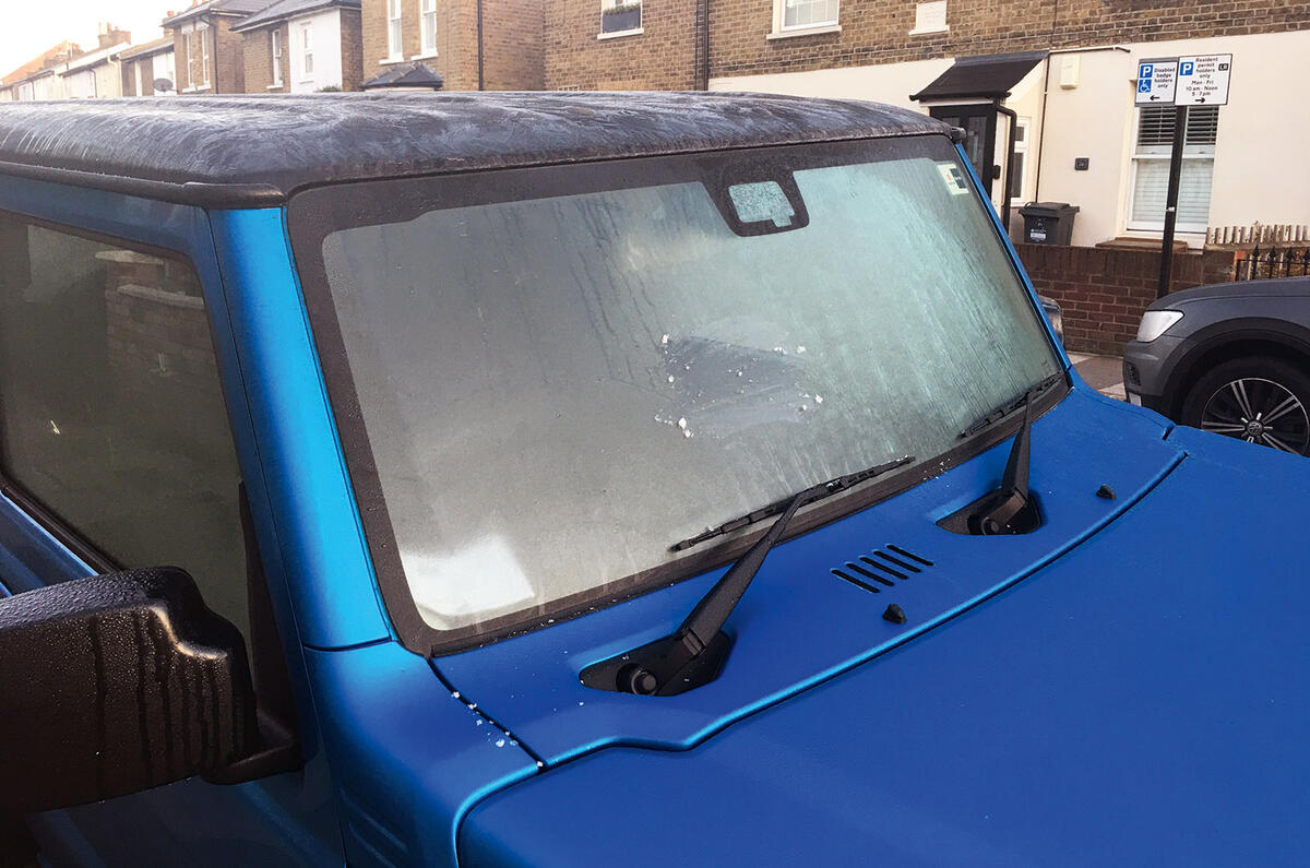 Suzuki Jimny 2019 long-term review - frosted windscreen
