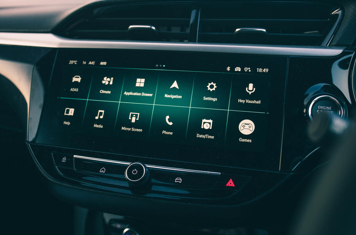 Vauxhall Corsa infotainment