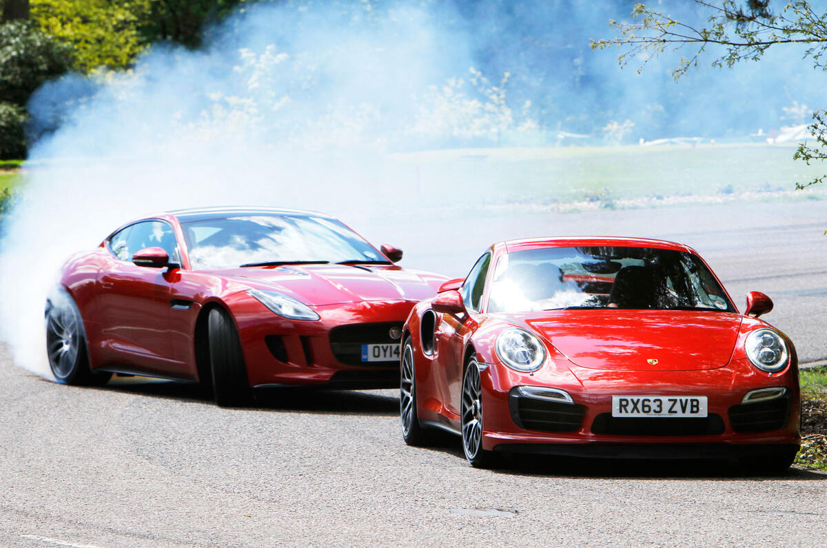 Comparison New Jaguar F Type R Coupe Vs Porsche 911 Turbo S