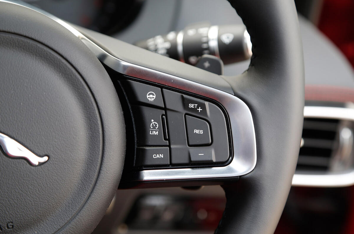 Jaguar XE cruise control switchgear