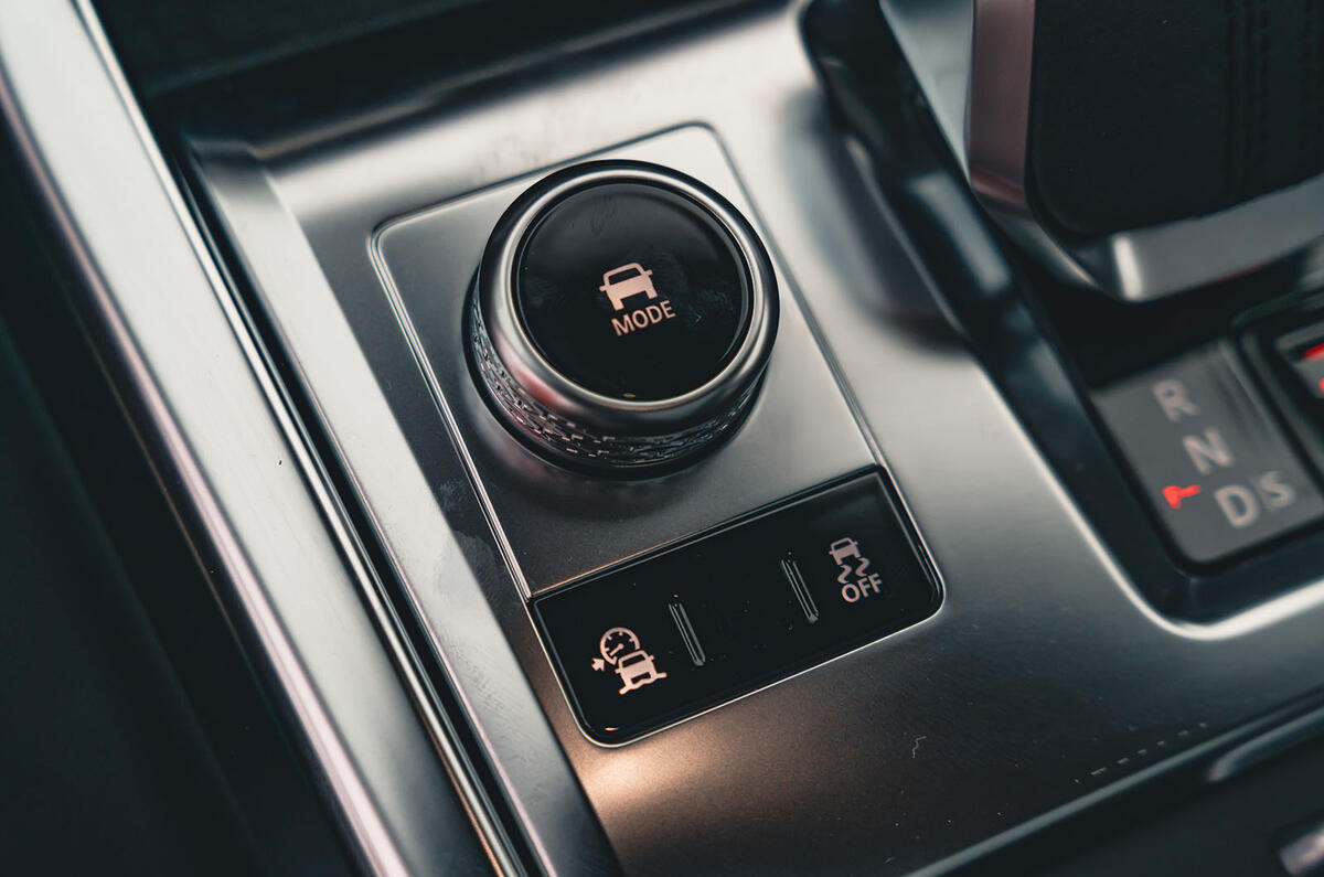 Commutateur de mode de conduite de la Jaguar XF Sportbrake