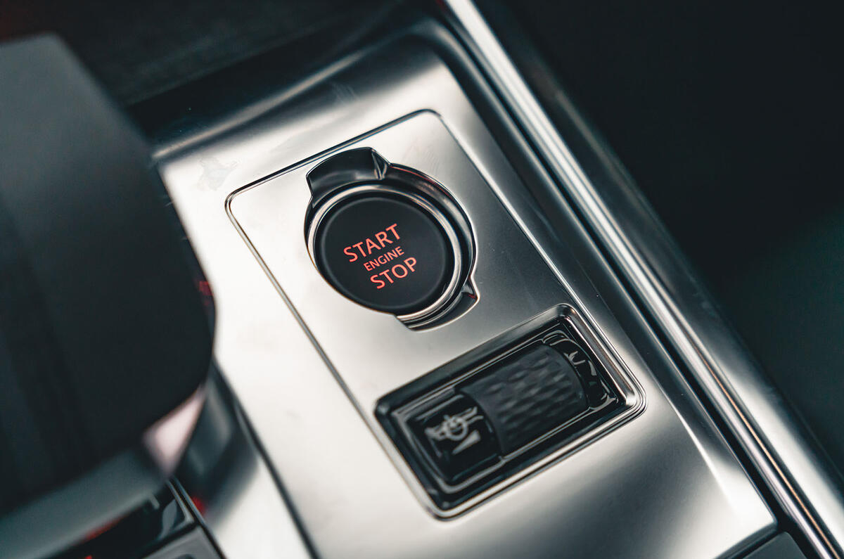 Bouton de démarrage de la Jaguar XF Sportbrake