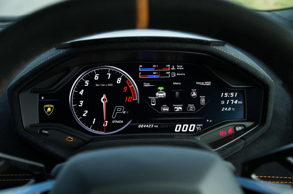 Lamborghini Huracán Performante instrument cluster