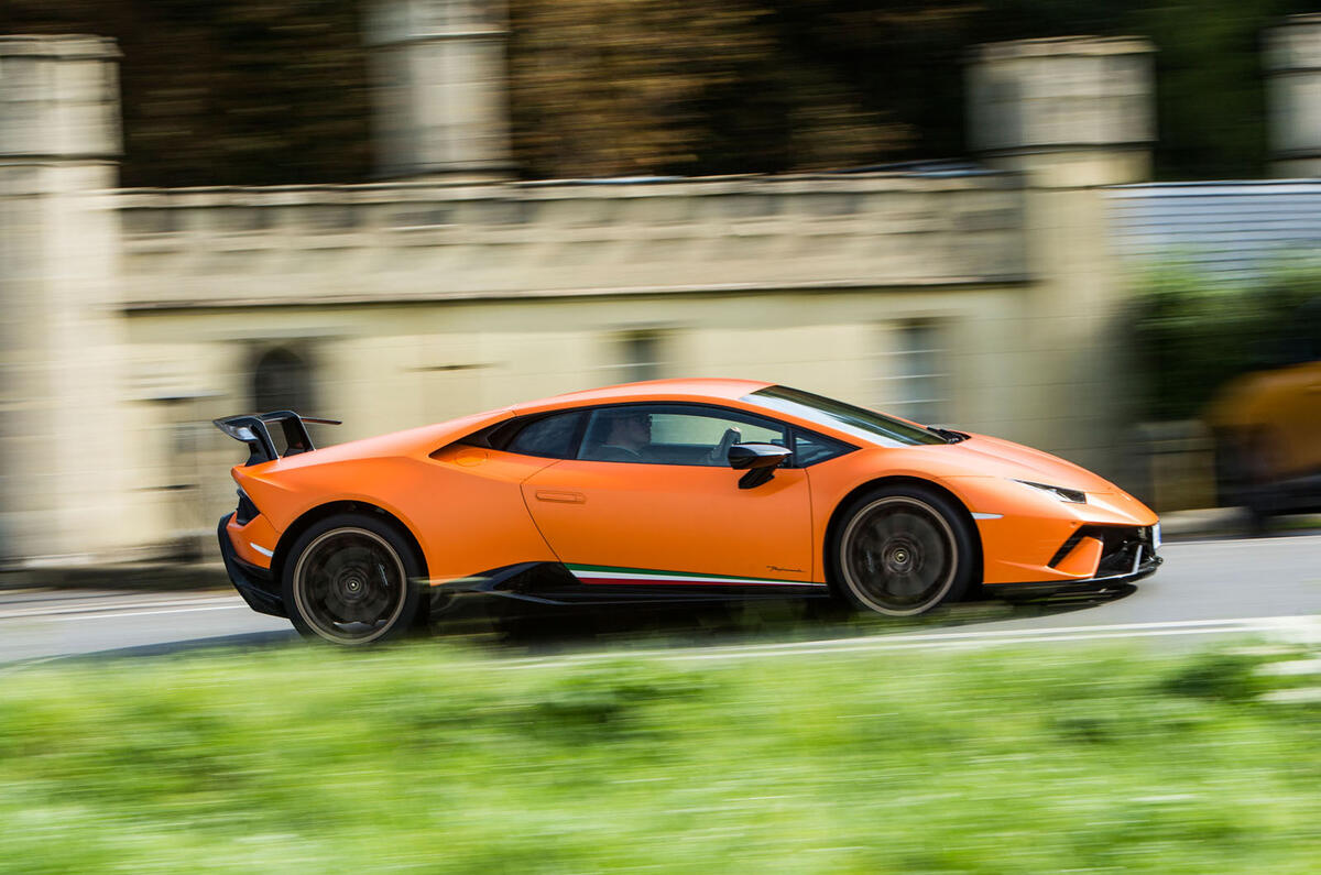 Lamborghini Huracán Performante on the road