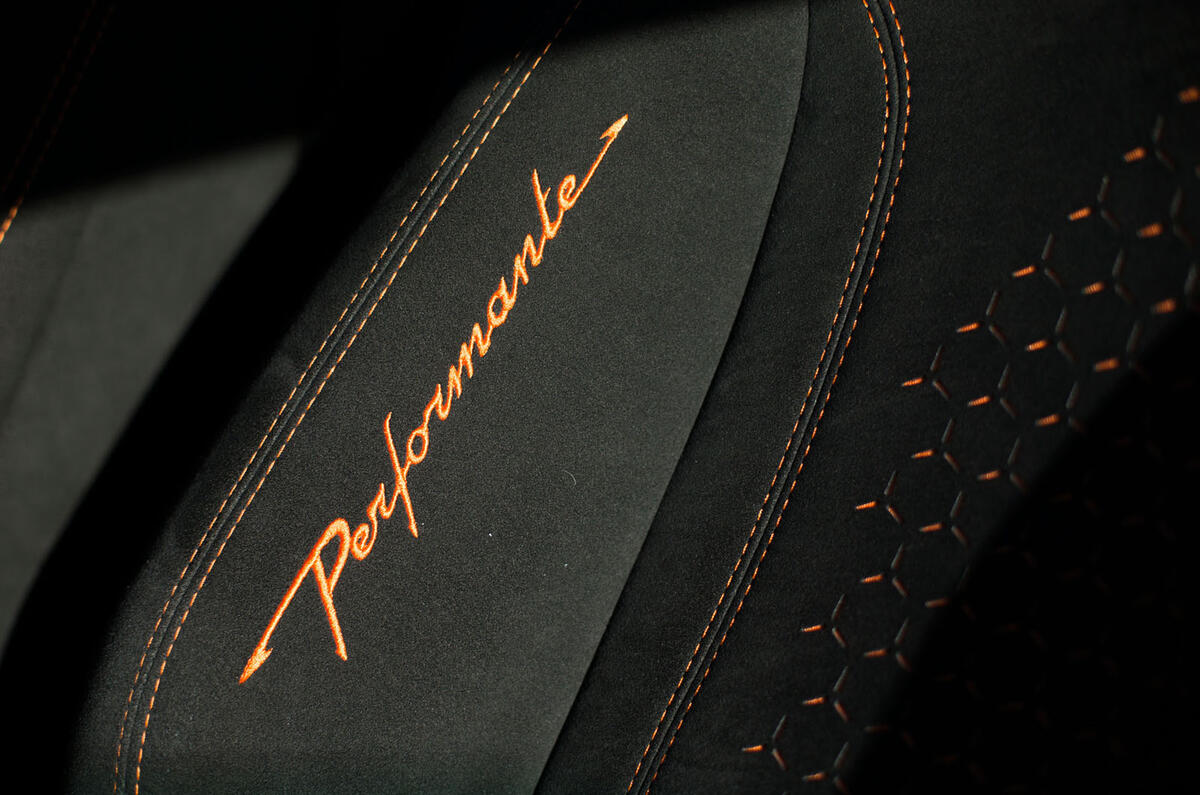 Lamborghini Huracán Performante orange stitched seats