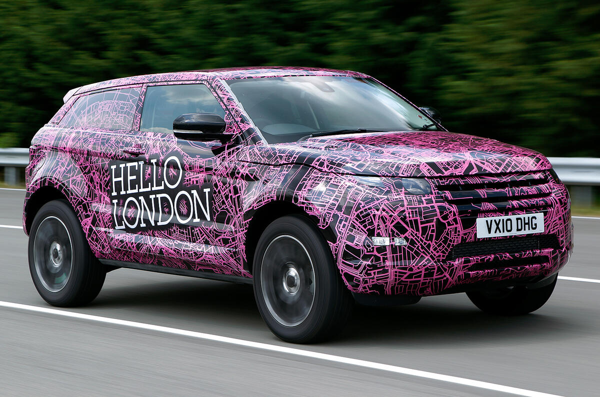 Range Rover Evoque in testing