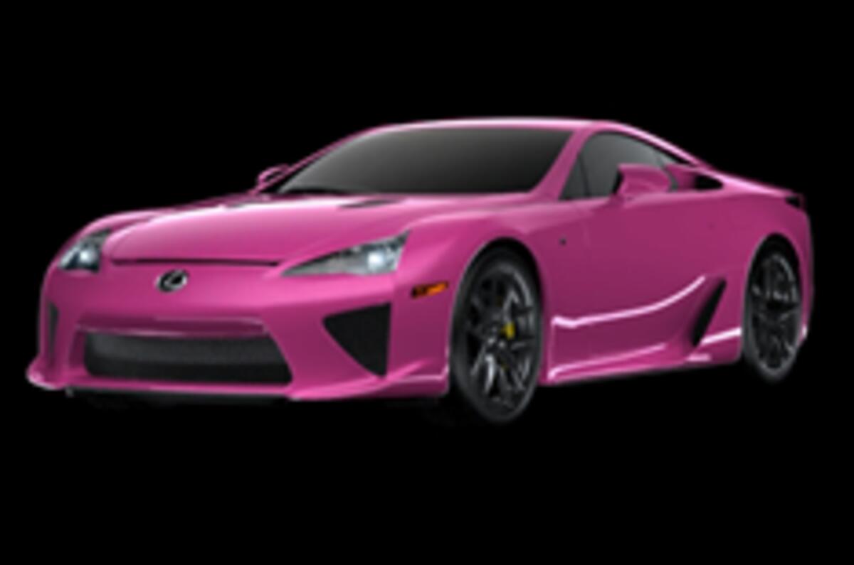 Lexus LFA, available in pink Autocar