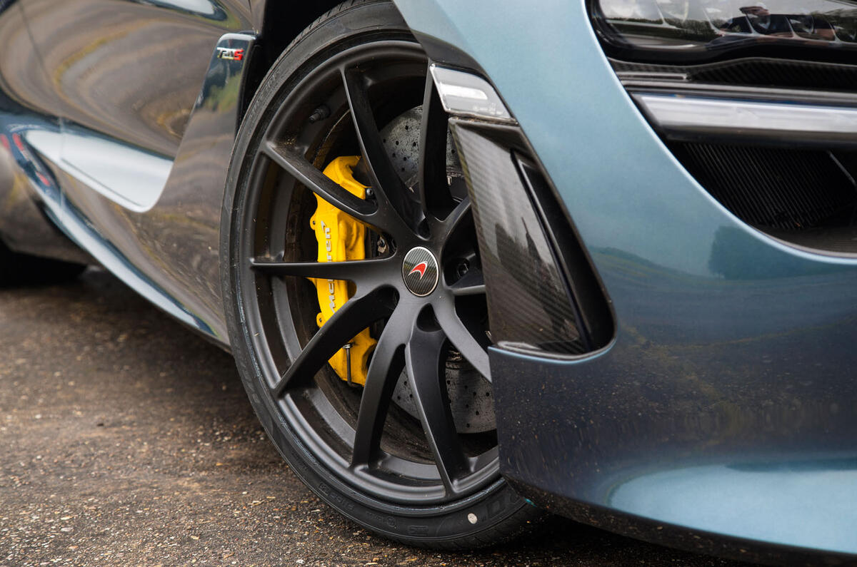 McLaren 720S yellow brake calipers