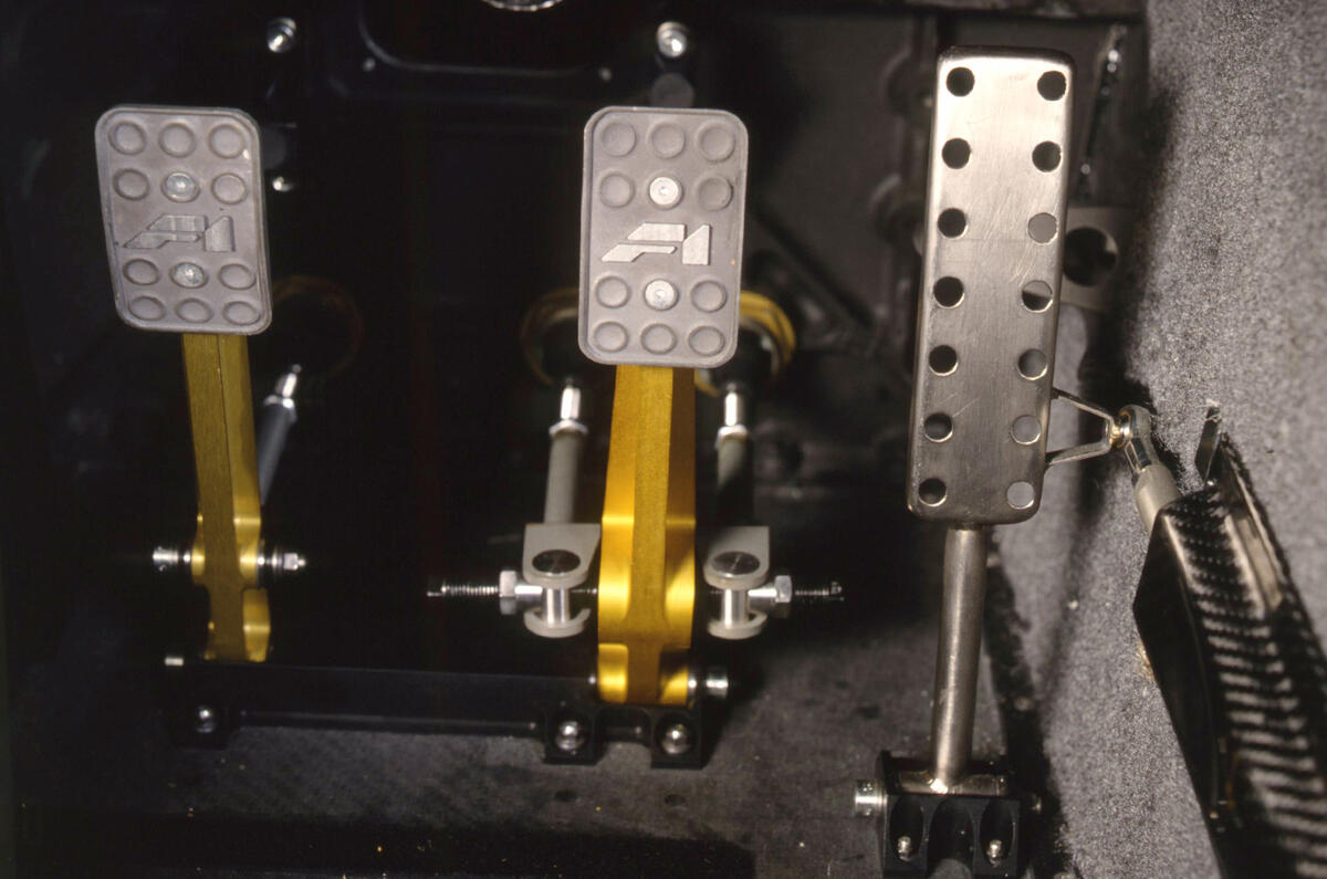 McLaren F1 aluminium pedals