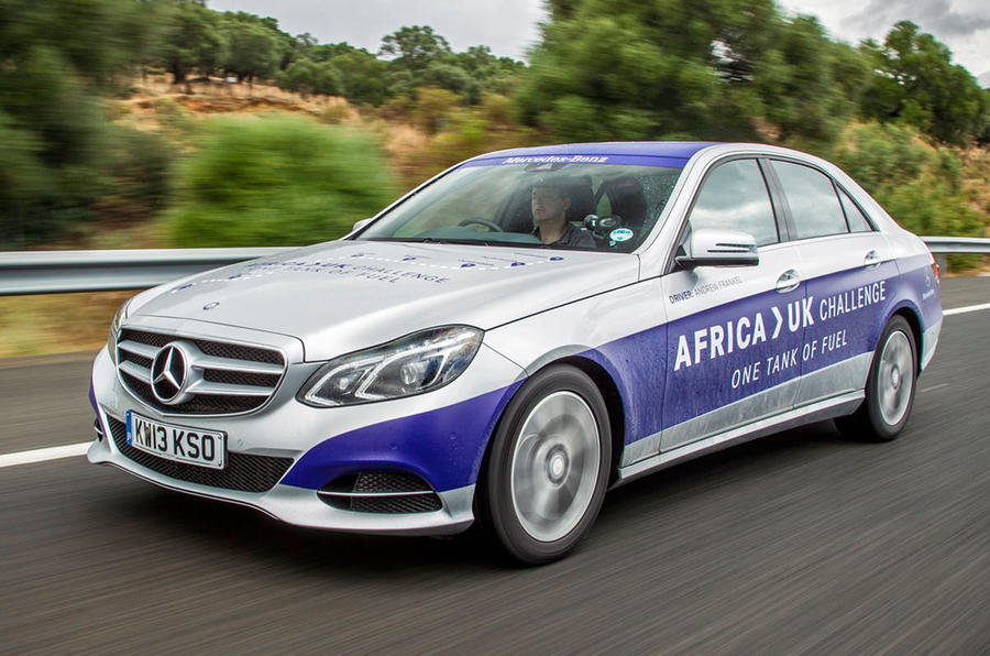 Mercedes-Benz E-class E300 hybrid from Africa to Goodwood - picture special