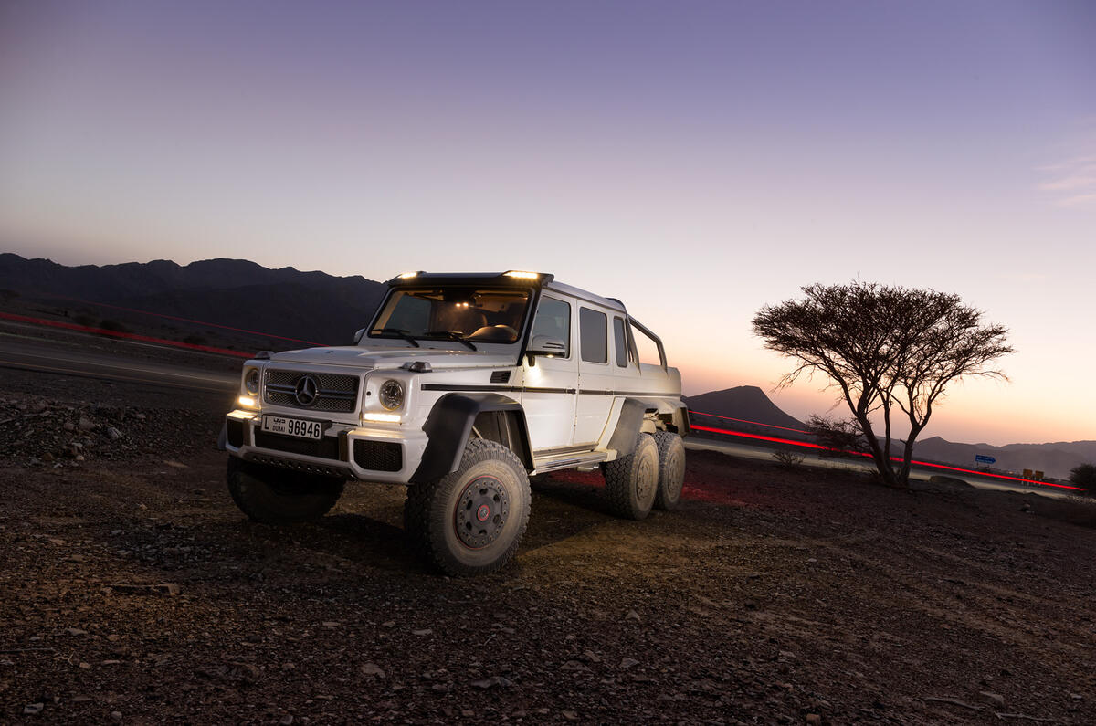 The 6.3-litre Mercedes-AMG G 63 6x6 produces 536bhp