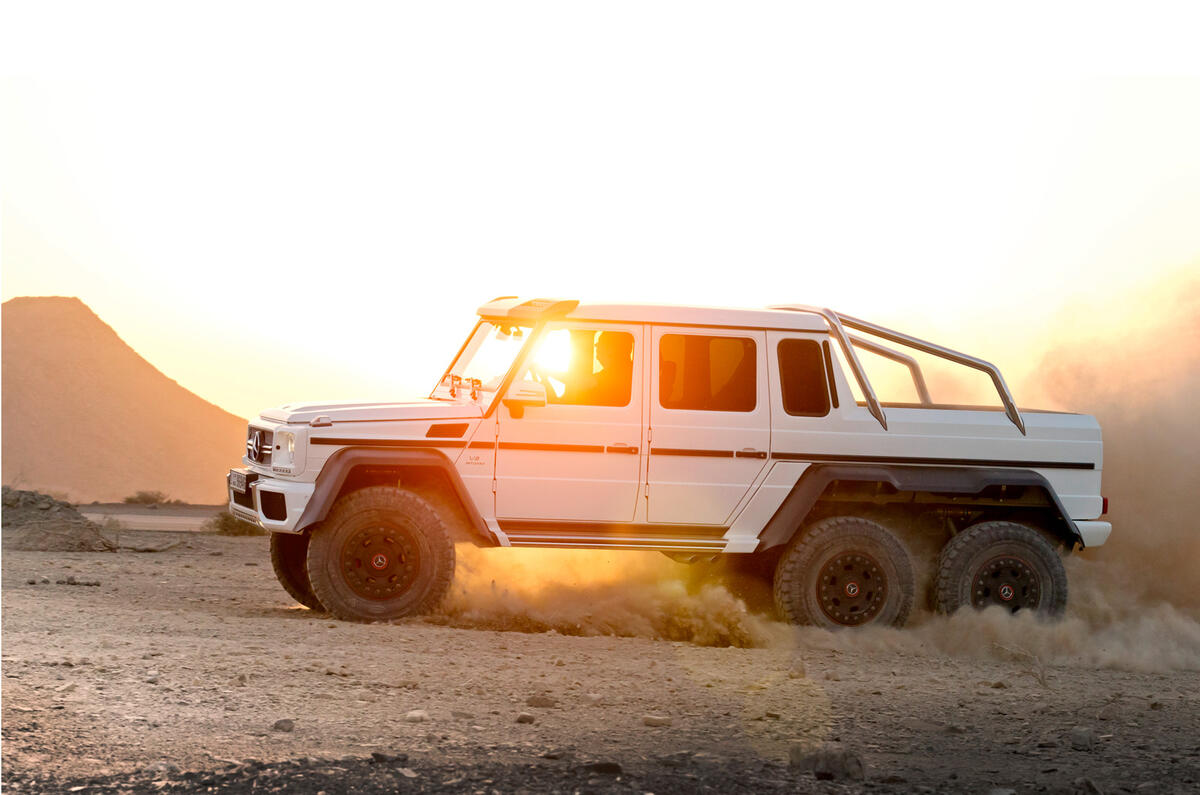 The Mercedes-AMG G 63 6x6 is six-wheel drive and low range gearing