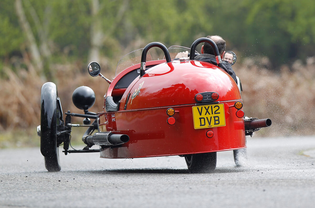Morgan 3 Wheeler rear cornering