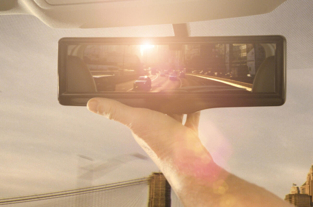 Nissan reveals clever LED rearview mirror tech Autocar