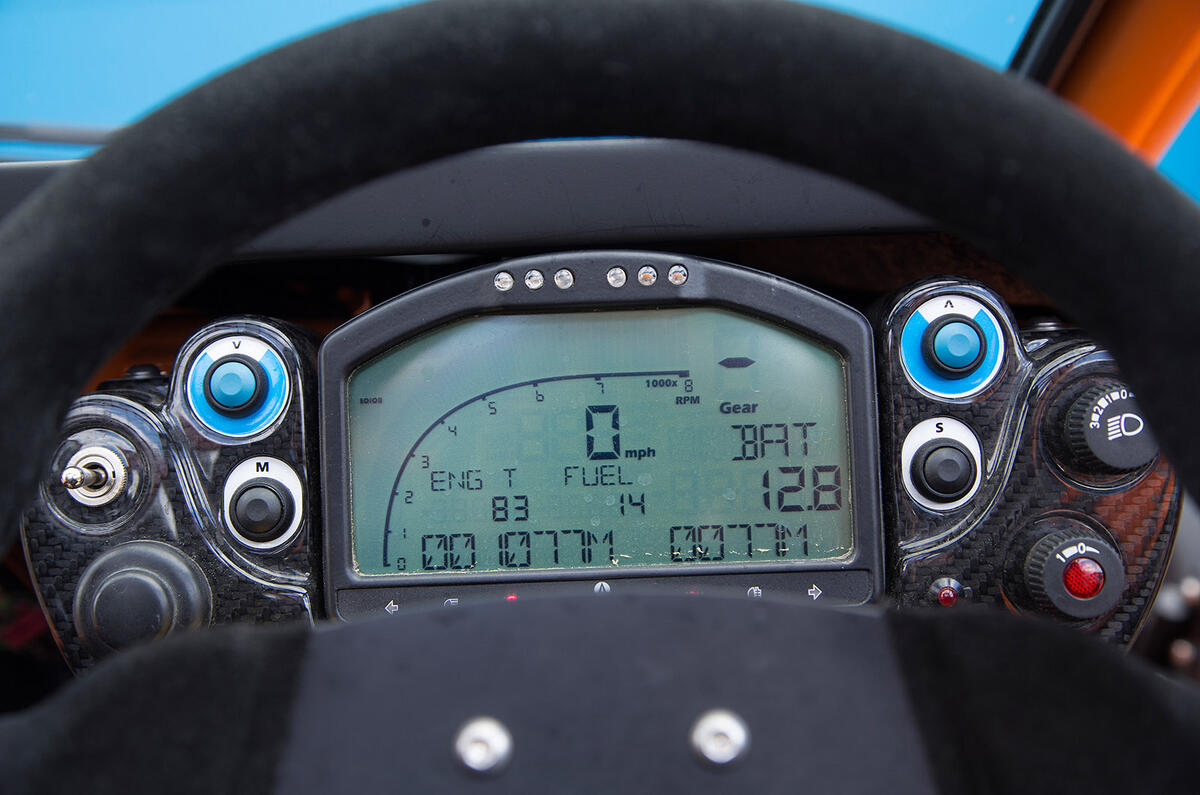 Instrument cluster on the Ariel Nomad