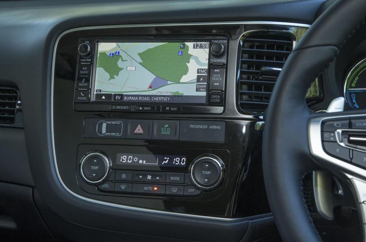 Mitsubishi Outlander PHEV infotainment system