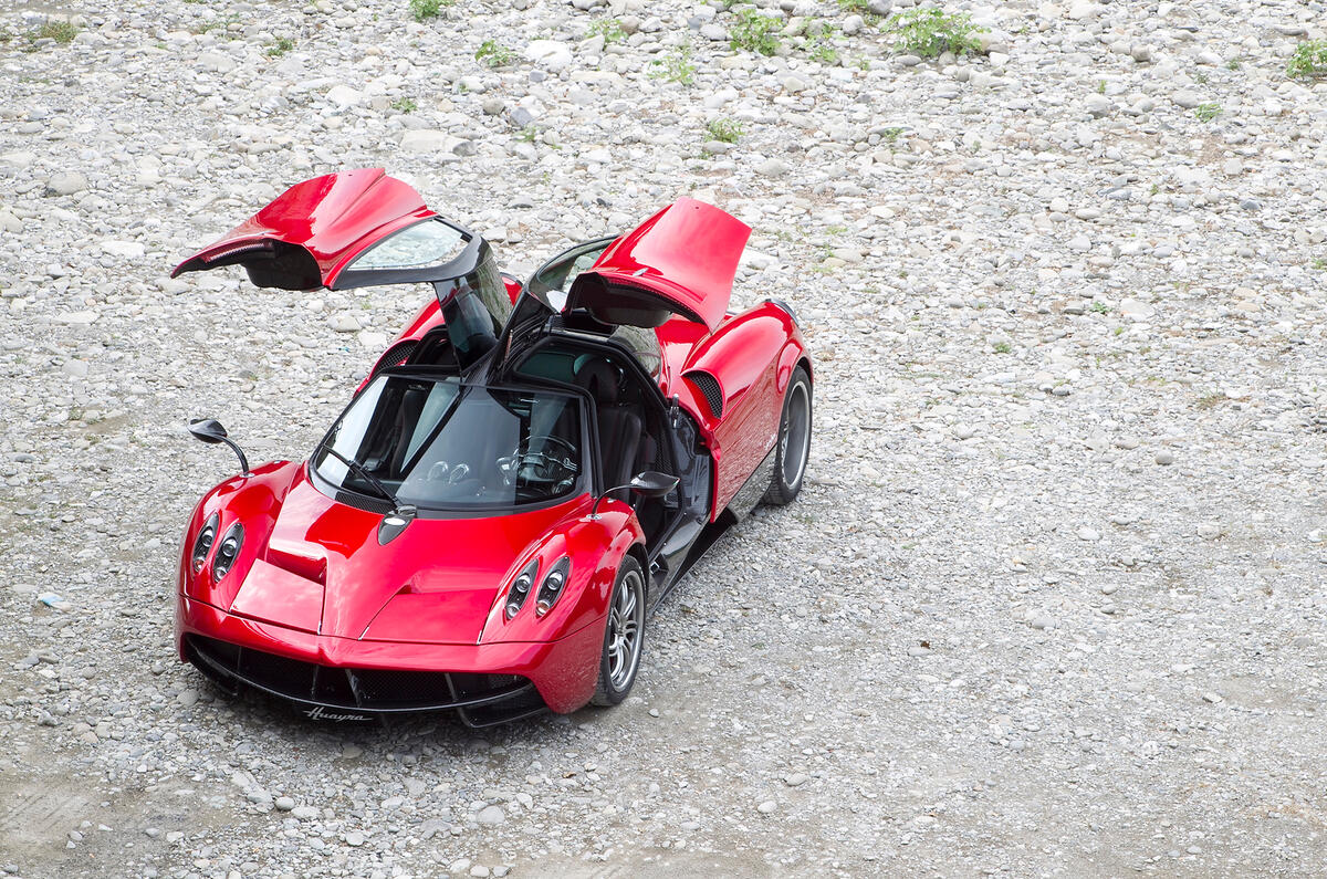 Pagani Huayra gullwing doors opened