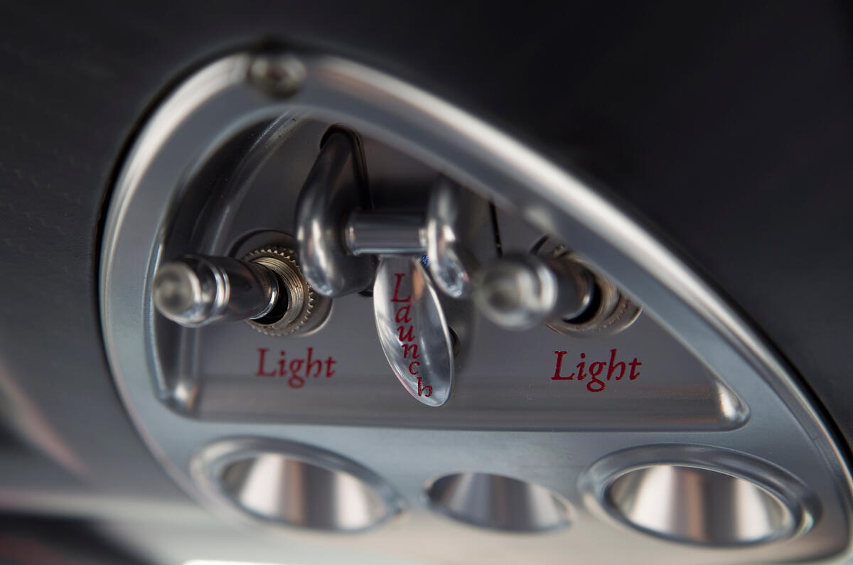 Pagani Huayra aluminium switchgear