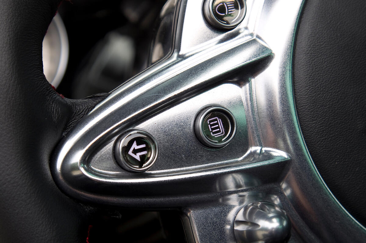 Pagani Huayra steering wheel buttons
