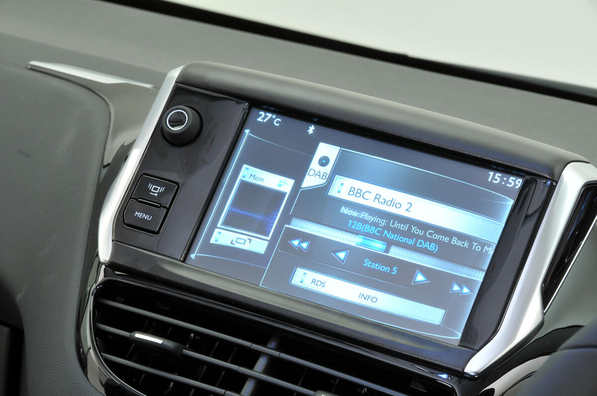 Système d'infotainment de la Peugeot 208