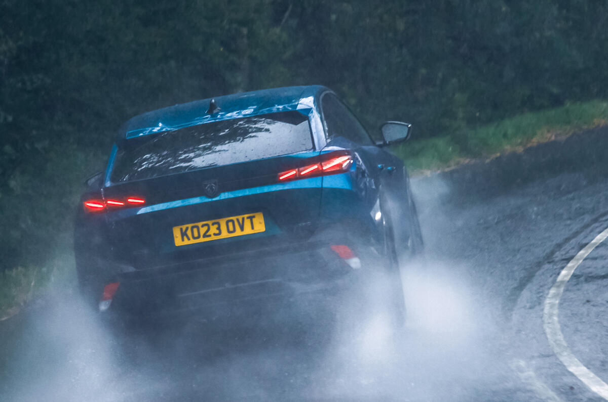 peugeot 408 review 2023 019 cornering rear