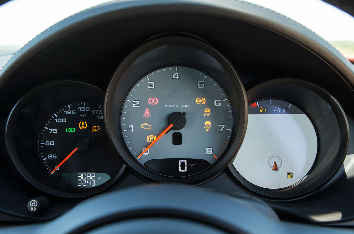 Porsche 718 Cayman instrument cluster