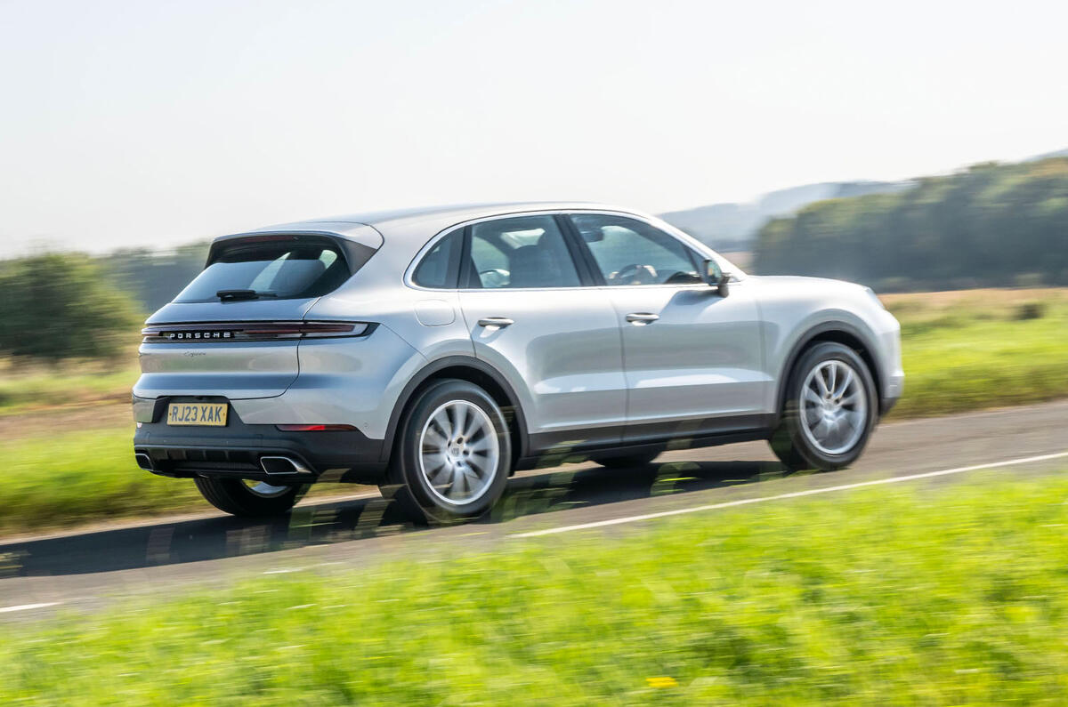 porsche cayenne review 2023 05 cornering rear
