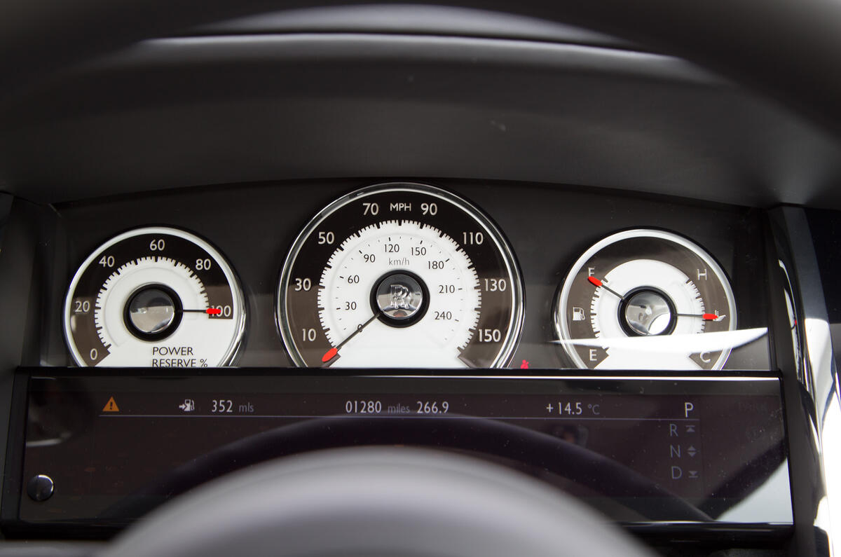Rolls-Royce Wraith instrument cluster