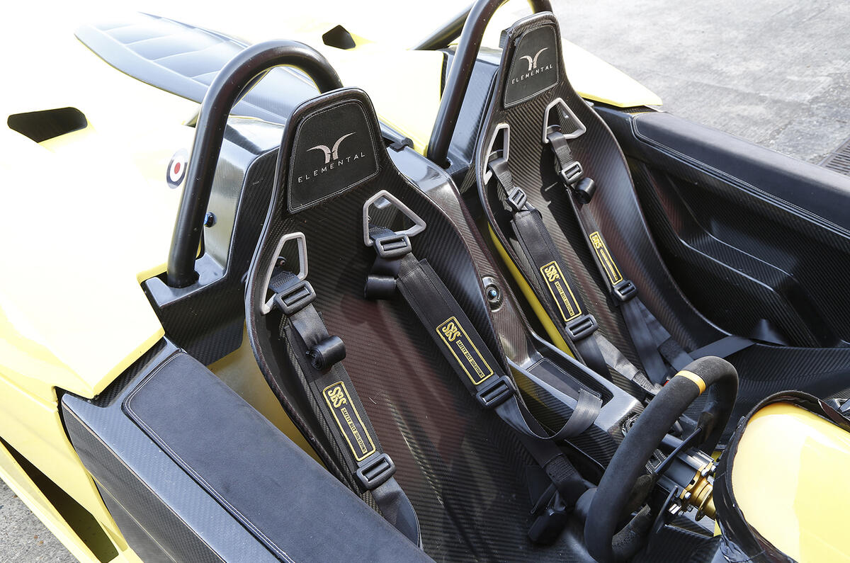 Elemental RP1 racing harnessed seats