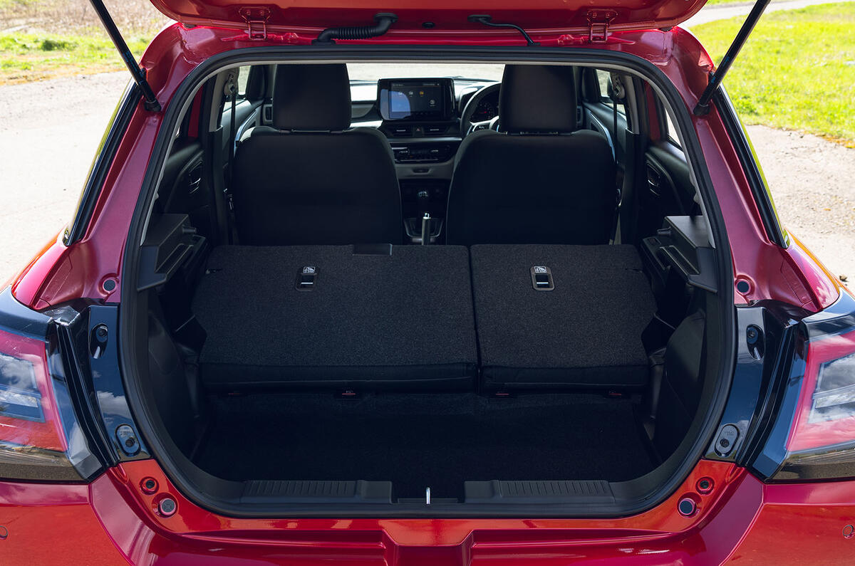 Le coffre de la Suzuki Swift