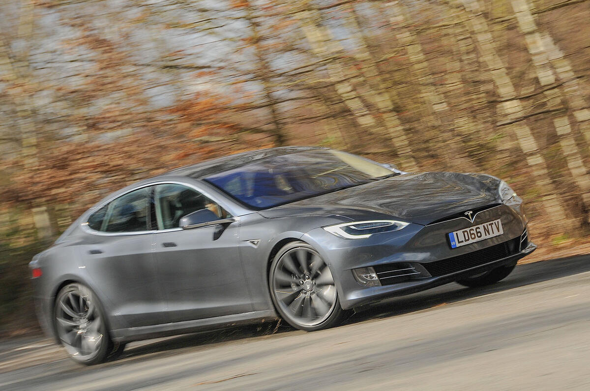Tesla Model S 95d cornering