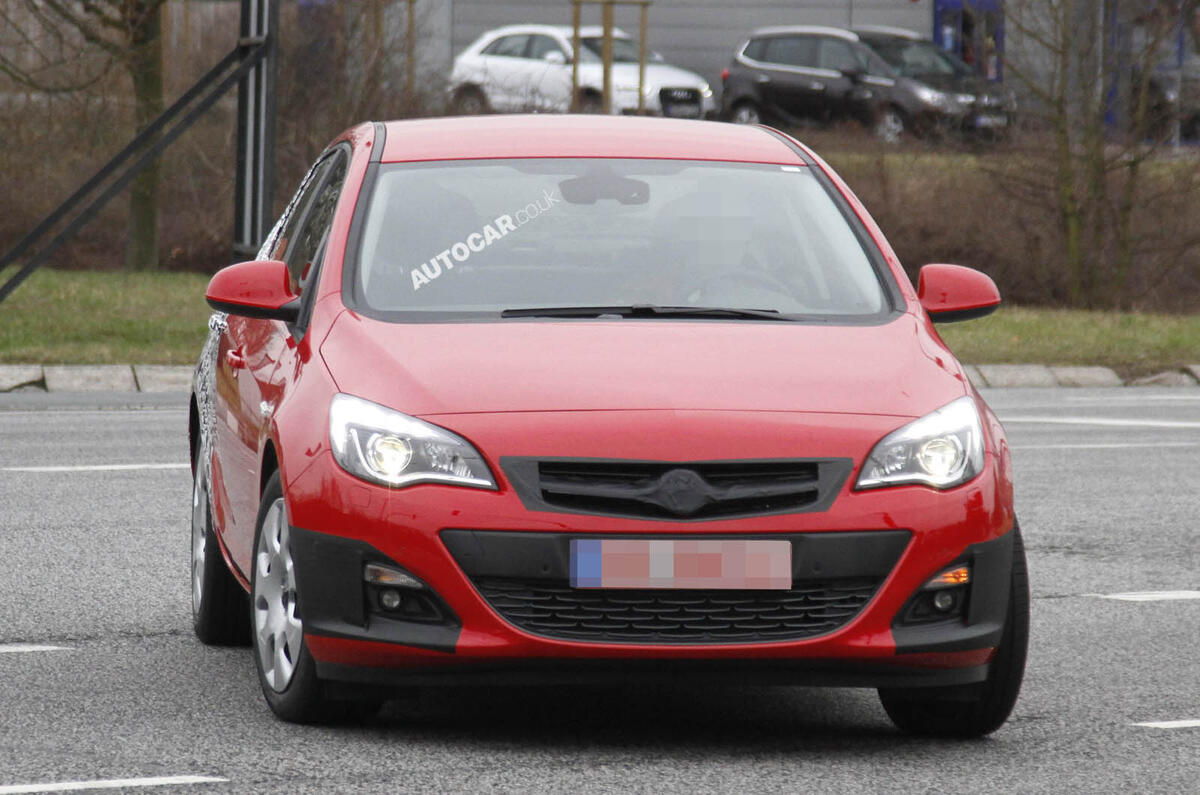 Vauxhall Astra saloon spied