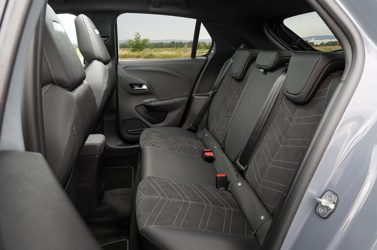vauxhall corsa electric review 202312 seats rear