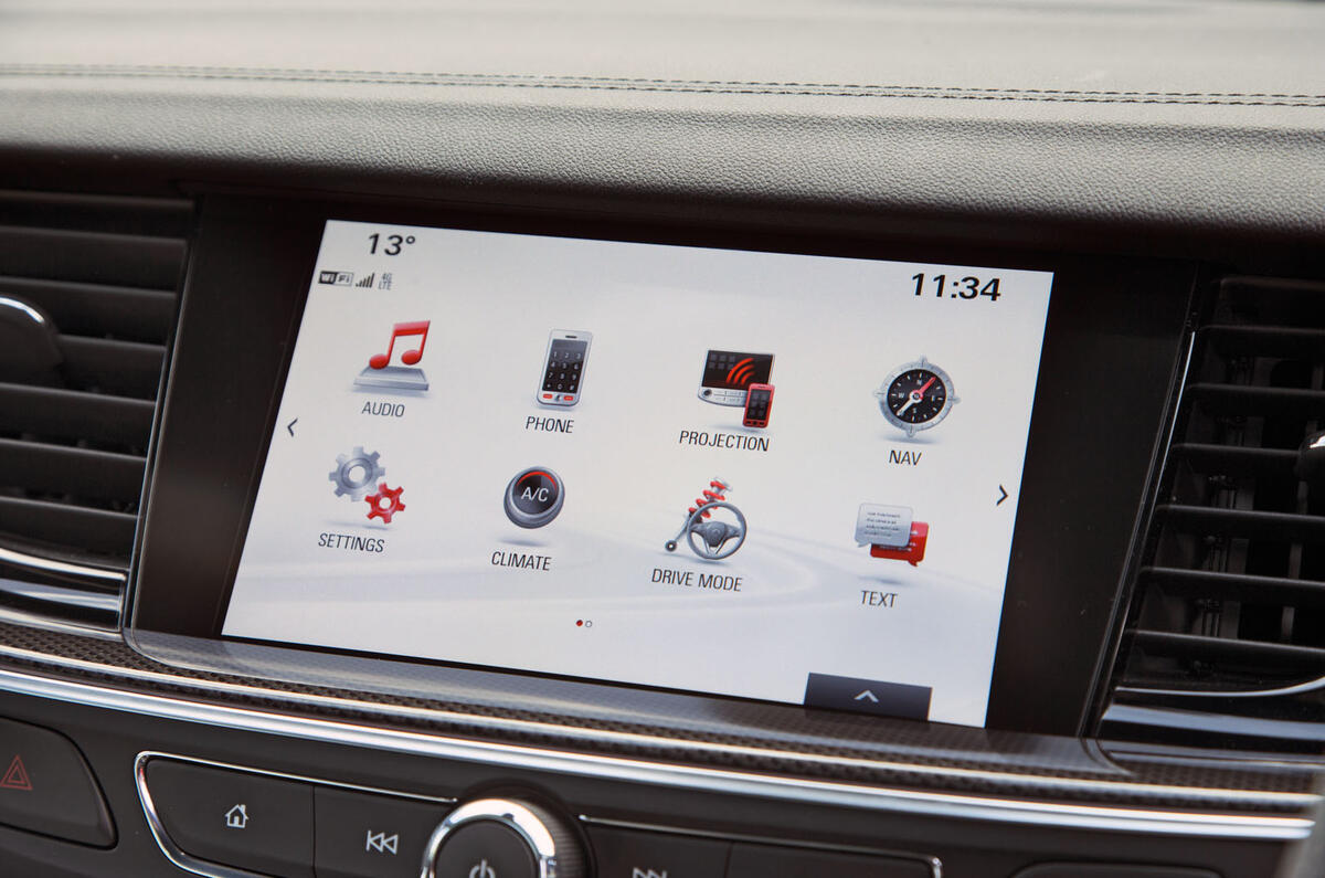 Vauxhall Insignia Grand Sport infotainment system