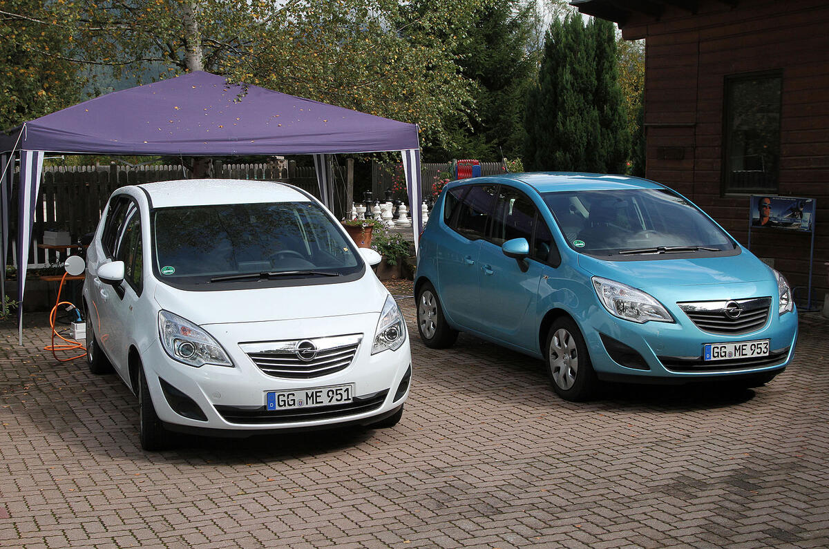 Electric Vauxhall Merivas spied