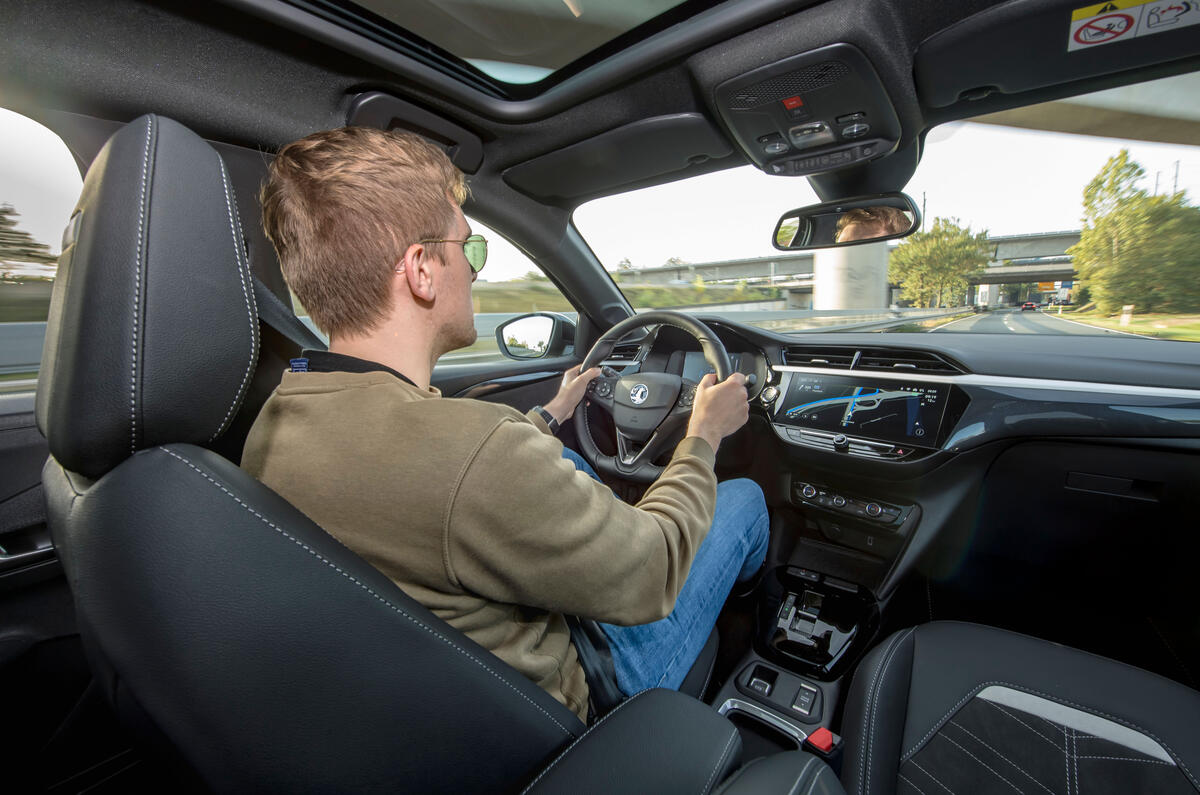 Vauxhall Corsa Electric Driving interior Autocar Will Rimell