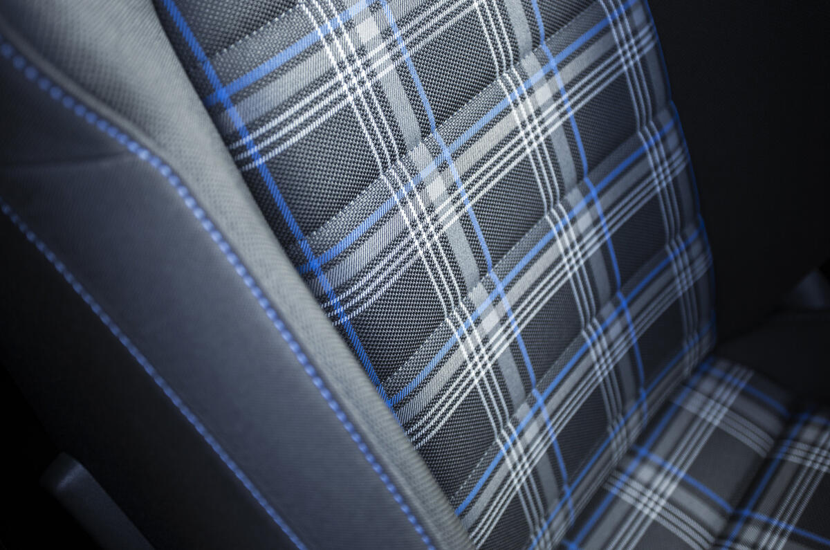 Volkswagen Golf GTE tartan seat trim