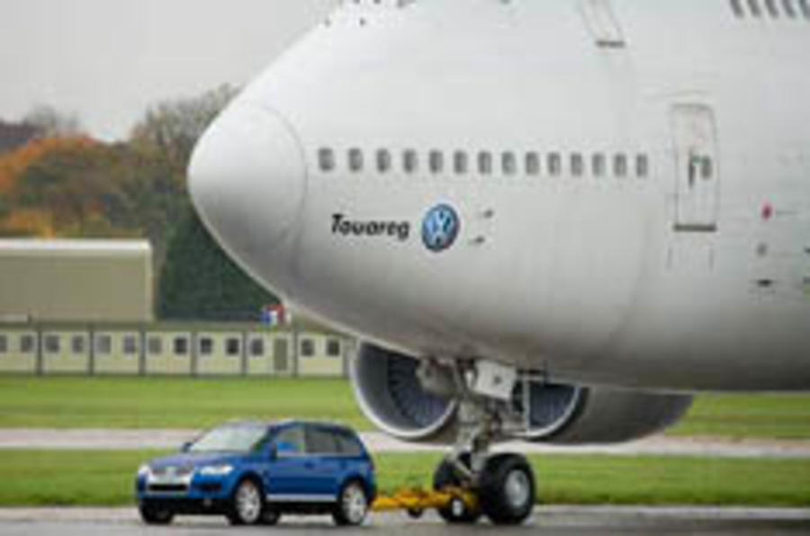 Touareg's towing ability is plane silly