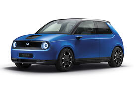 Honda E in blue