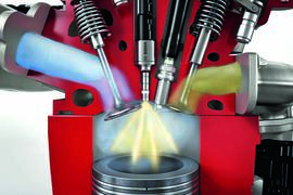 Fuel combustion chamber - cutaway