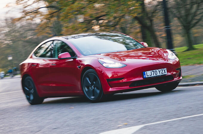 Tesla Model 3 Standard plus 2020 UK First Drive Review - Hero Front