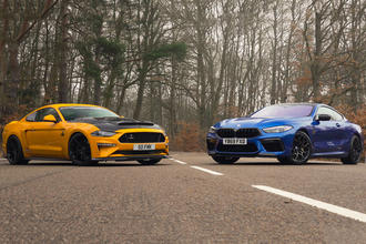 BMW M8 Competition vs Clive Sutton Mustang CS800 video thumbnail