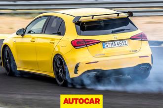 Mercedes-AMG A45 S drifting - rear
