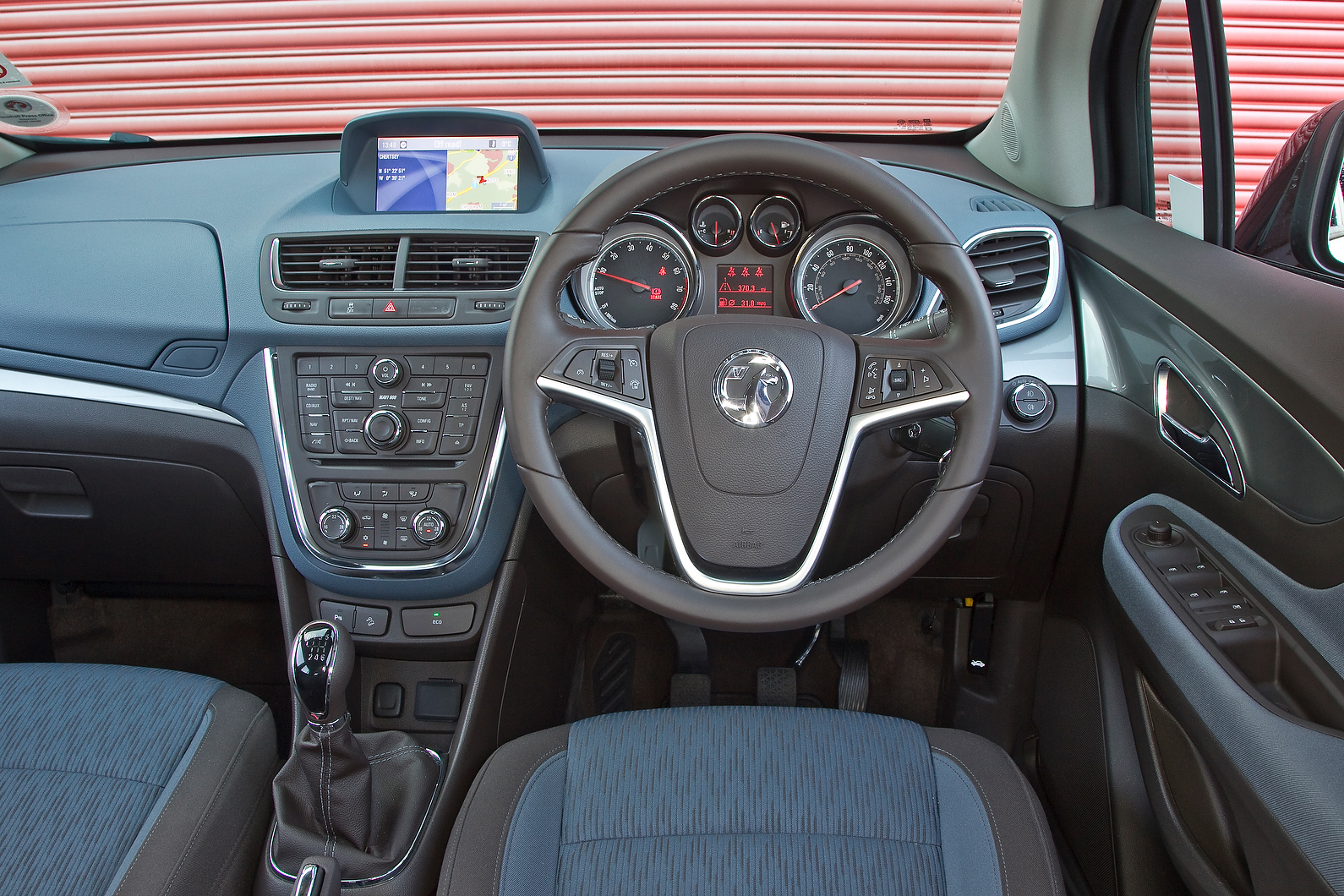 The view from the driver's seat of the Vauxhall Mokka